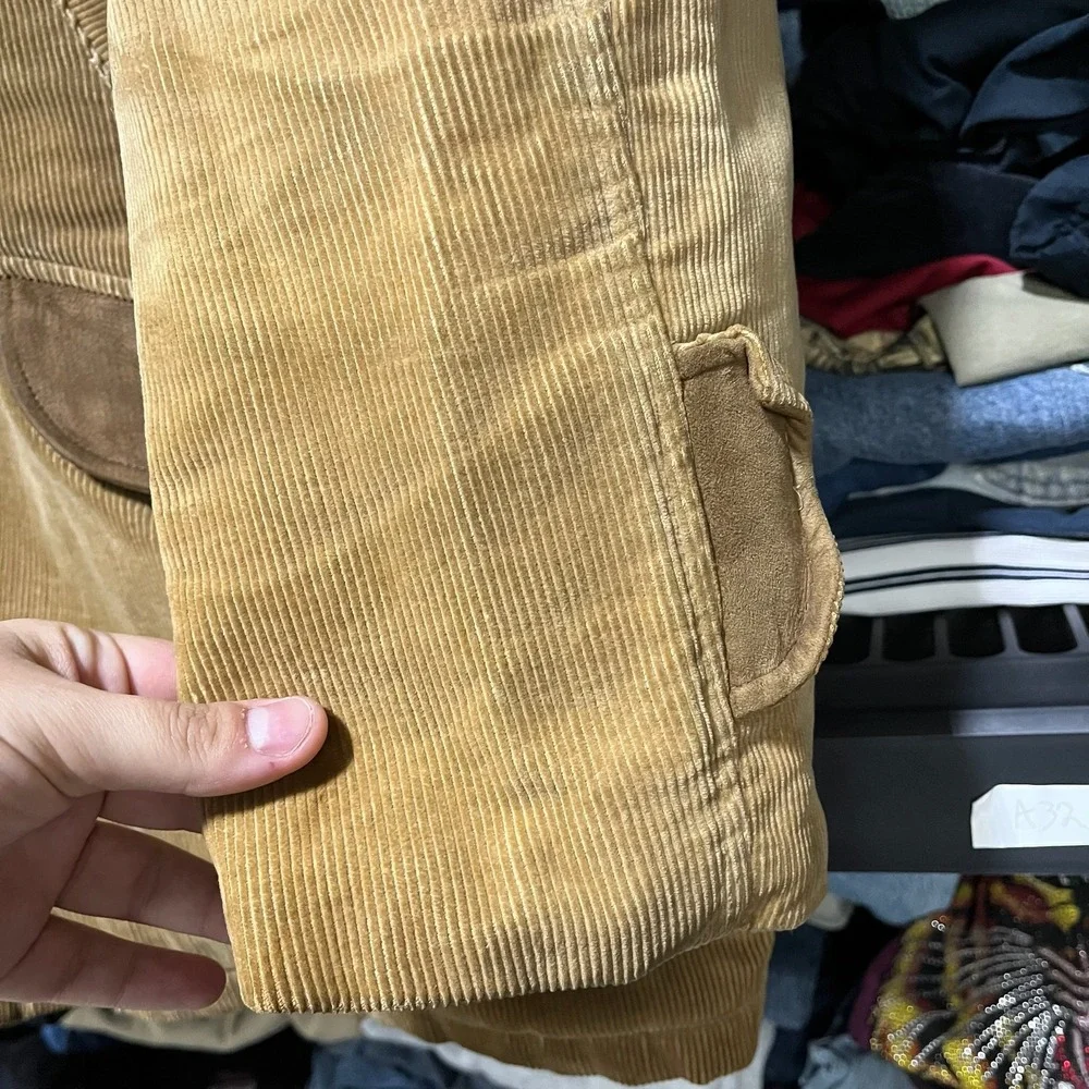 Vintage 70s 80s Schott‎ Perfecto Sportswear Corduroy Hunting Coat Mens XL Tan